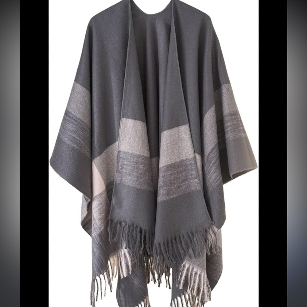 Women’s Pink & Gray Plaid Cozy Shawl